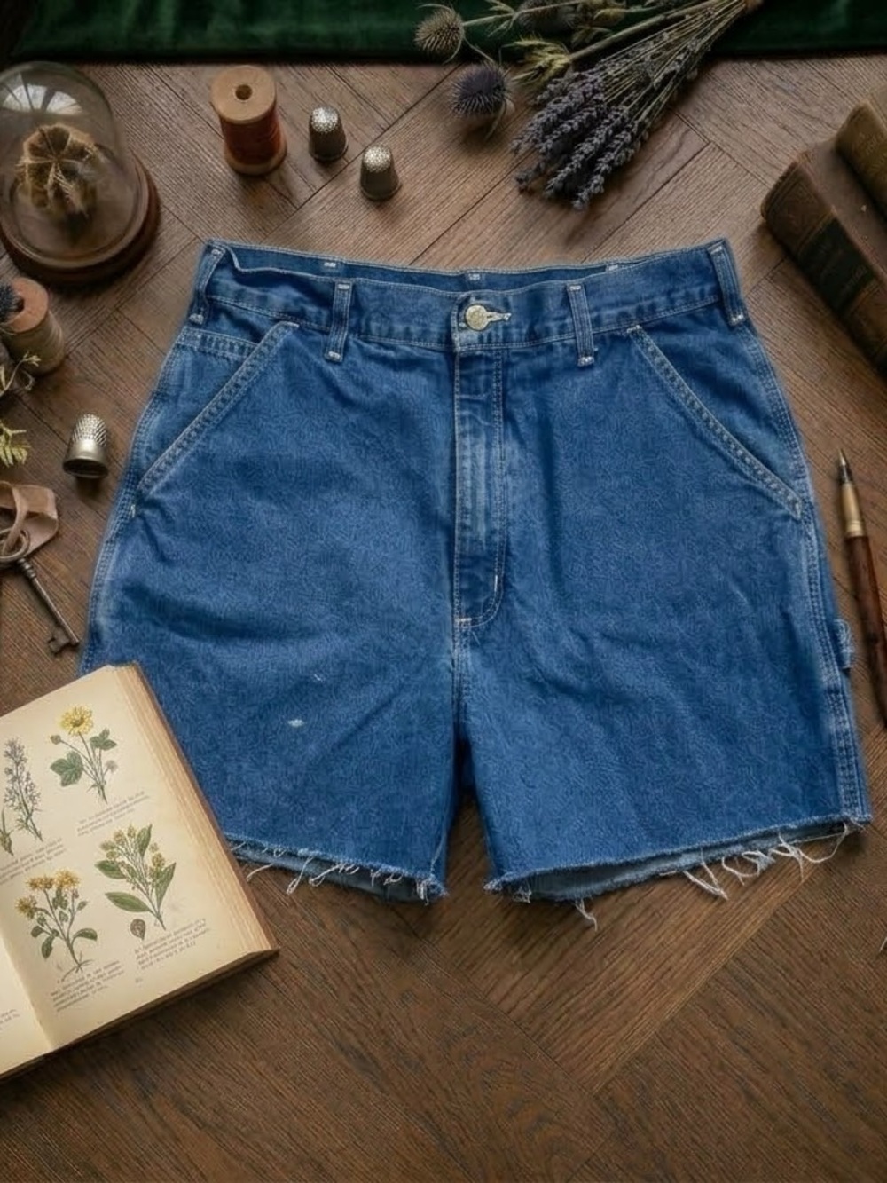 Carhartt Blue Denim Utility Jean Shorts